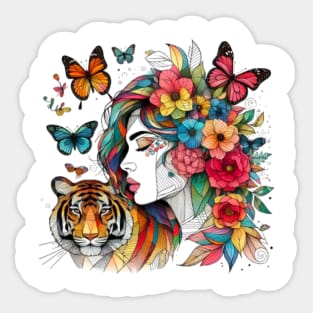 Floral queen Sticker